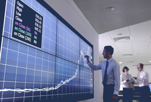 Investor reviewing market data